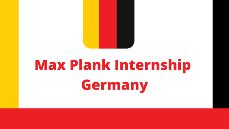 Max Planck Fully Funded Internship Germany