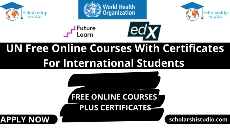 UN Free Online Courses With Certificates For International Students