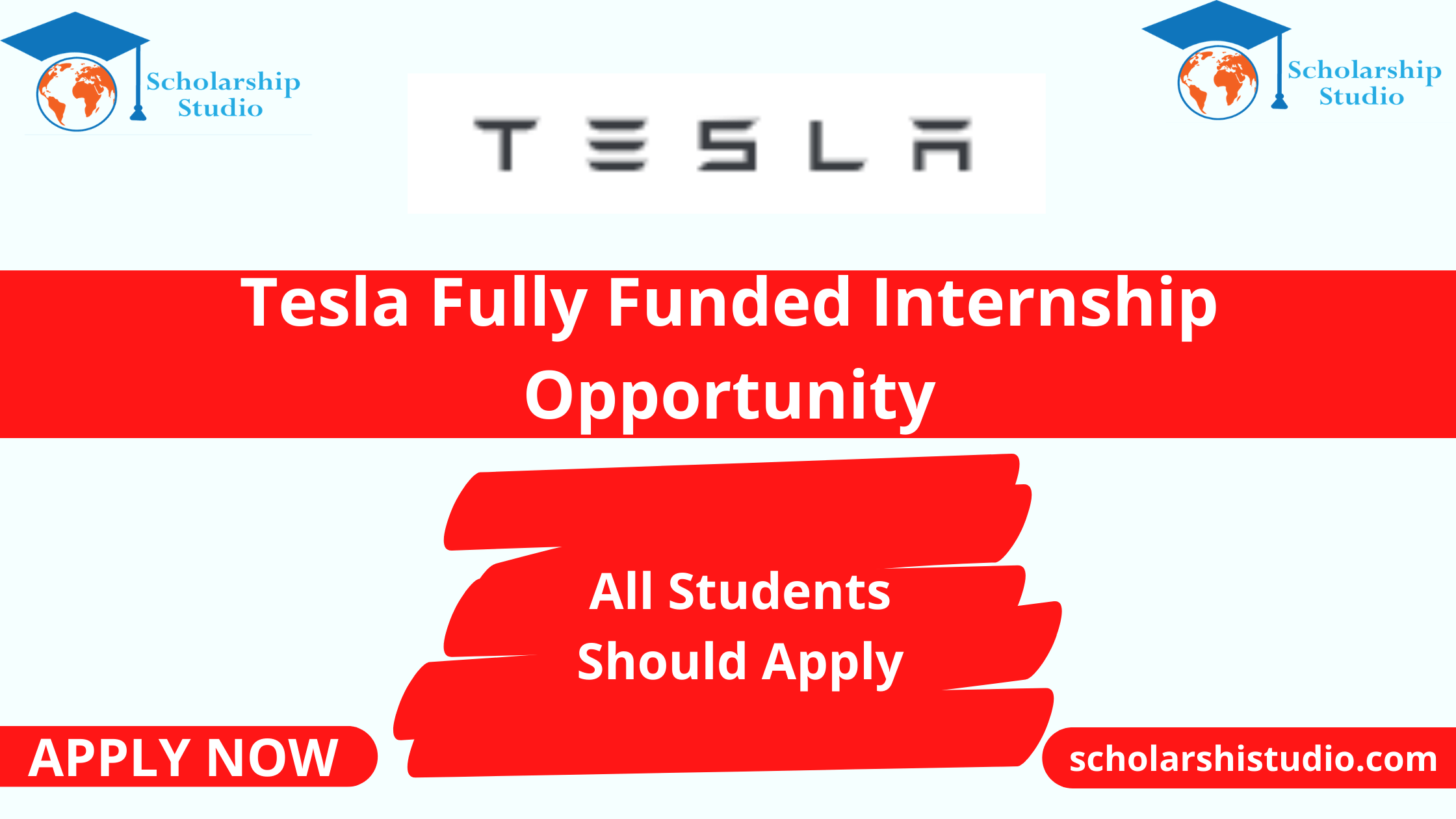 Tesla Fully Funded Internship Opportunity Scholarship studio