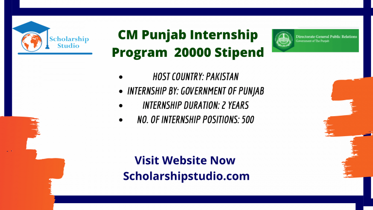 CM Punjab Internship Program 20000 Stipend