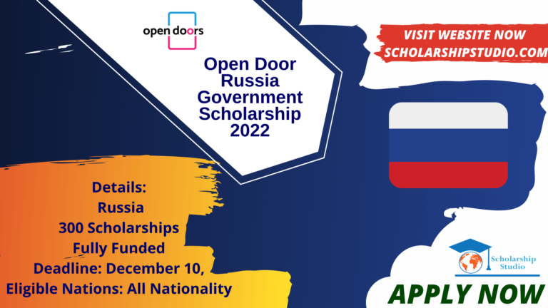 Open Door Russia Government Scholarship 2022