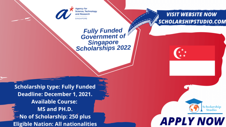 Fully Funded Government of Singapore Scholarships 2022