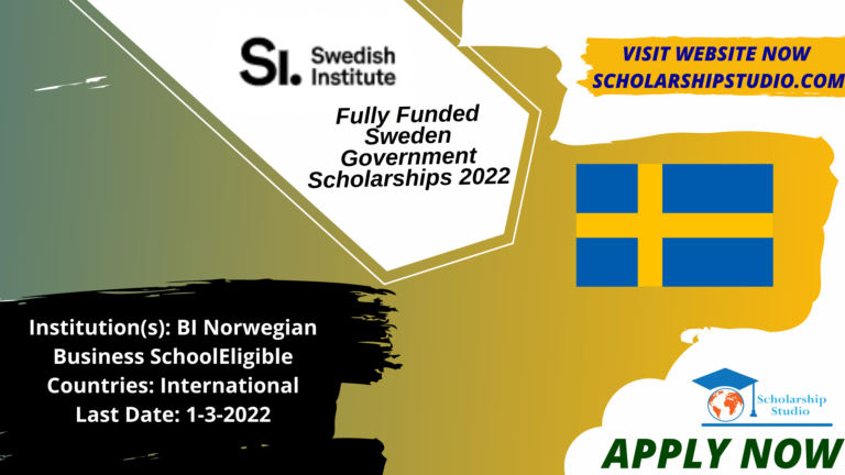 Fully Funded Sweden Government Scholarships 2022