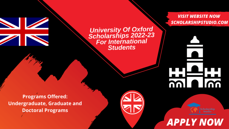 University Of Oxford Scholarships 2022-23 For International Students