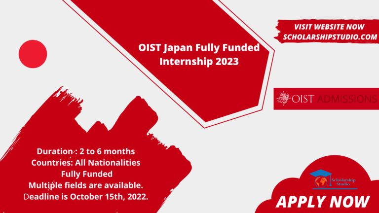 OIST Japan Fully Funded Internship 2023