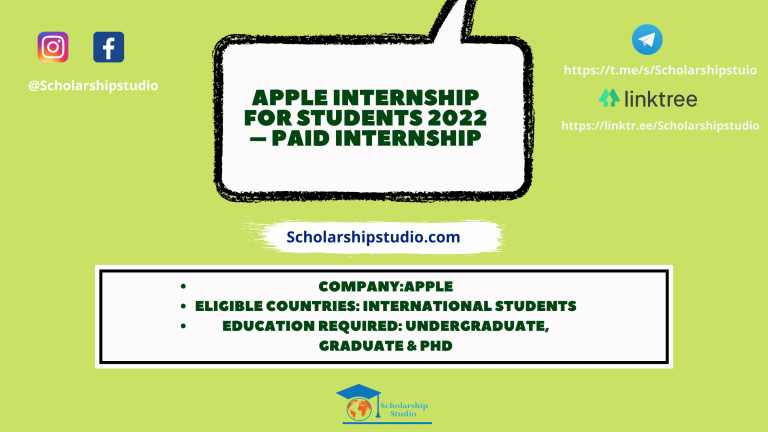 Apple Internship for Students 2022 – Paid Internship
