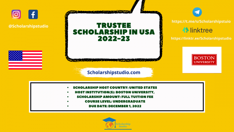 Trustee Scholarship in USA 2023