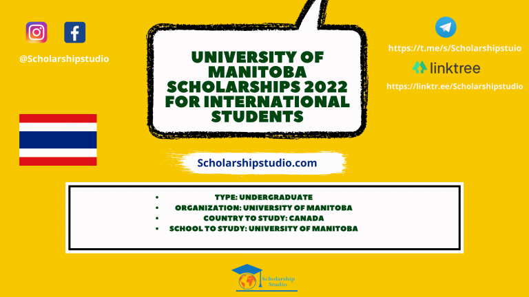 University of Manitoba Scholarships 2022 for International Students