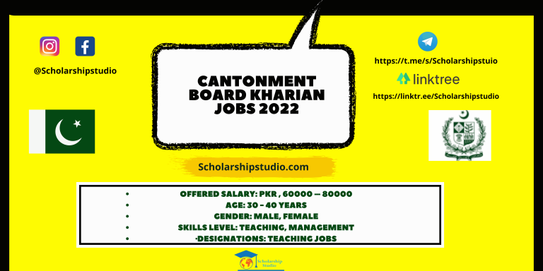 Cantonment Board Kharian Jobs 2022