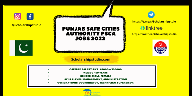 Punjab Safe Cities Authority PSCA Jobs 2022 