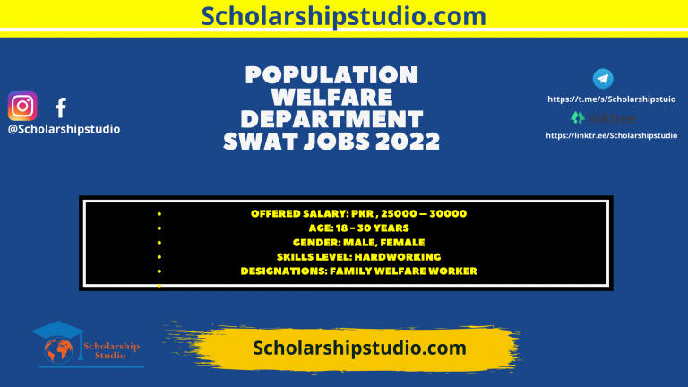 Population Welfare Department Swat Jobs 2022