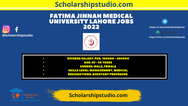 <strong>Fatima Jinnah Medical University Lahore Jobs 2022</strong>
