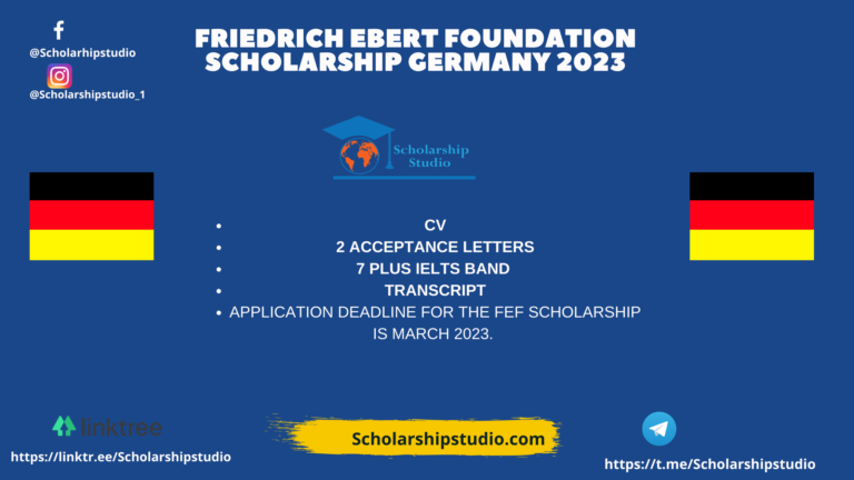 Friedrich Ebert Foundation Scholarship Germany 2023