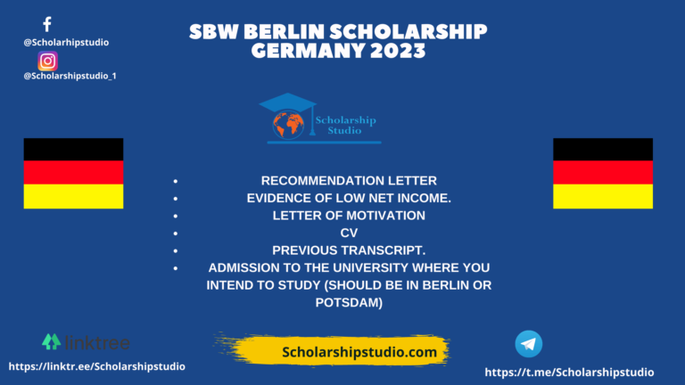 SBW Berlin Scholarship Germany 2023