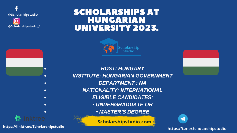 Scholarships at Hungarian University 2023