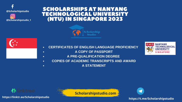 Scholarships at Nanyang Technological University (NTU) in Singapore 2023