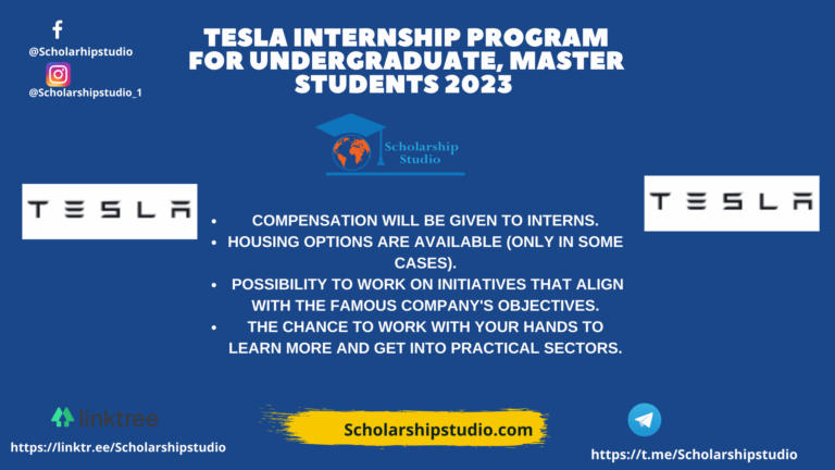Tesla Internship Program for Undergraduate, Master Students 2023 