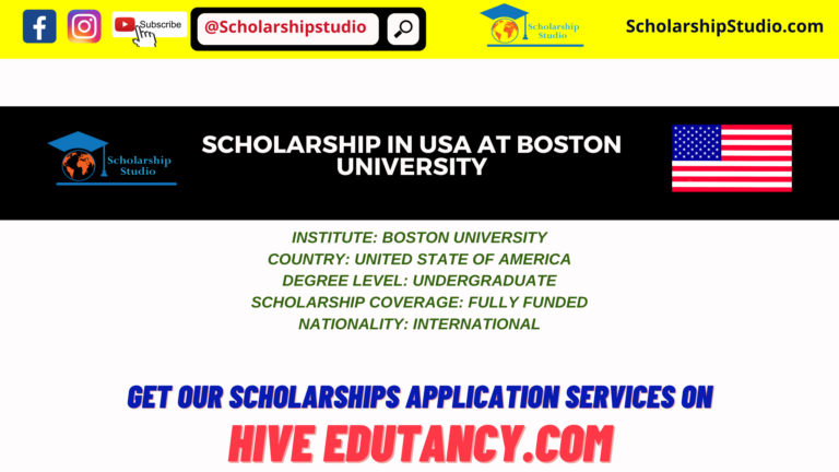 Scholarship in USA at Boston University 2024 | Easy guide