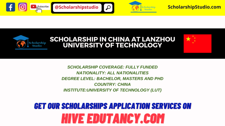 Scholarship in China at Lanzhou University of Technology (LUT)