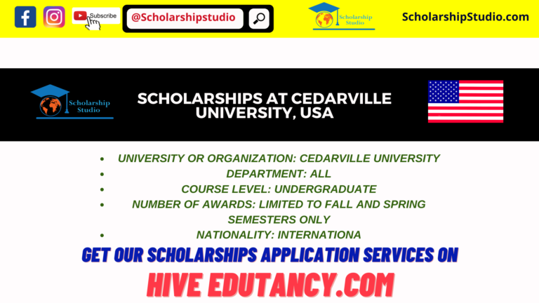 Scholarships at Cedarville University, USA