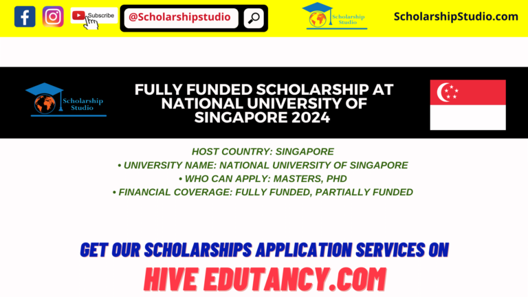 Fully Funded scholarship at National University of Singapore 2024