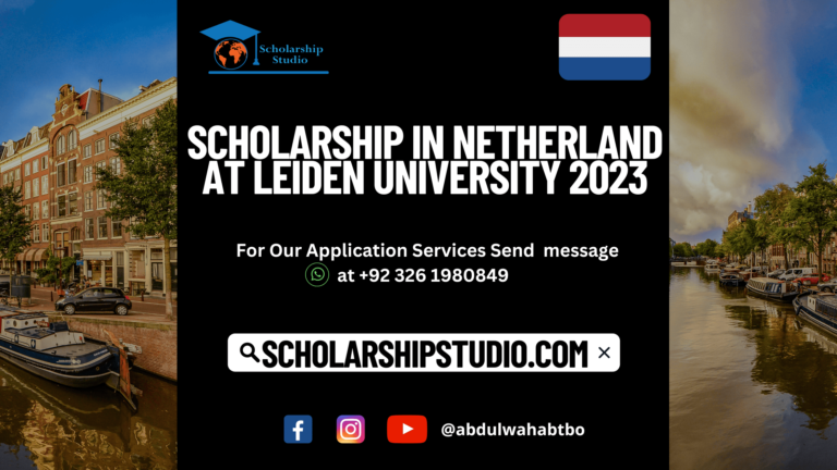 Scholarship in Netherland at Leiden University 2023