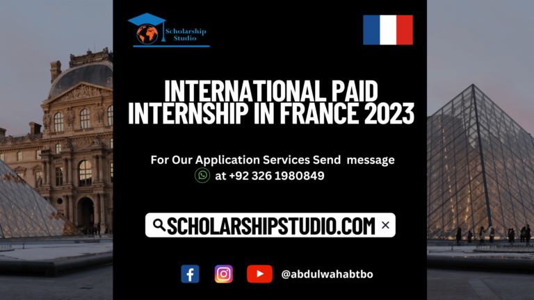 International Paid Internship in France 2023