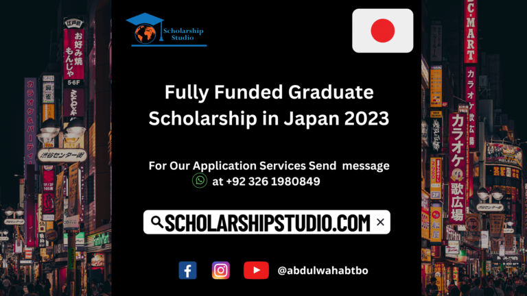 Fully Funded Graduate Scholarship in Japan 2023
