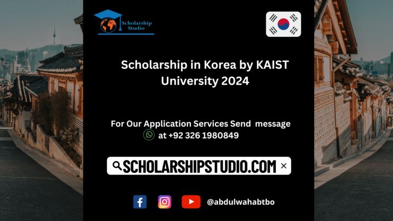 Scholarship in Korea by KAIST University 2024