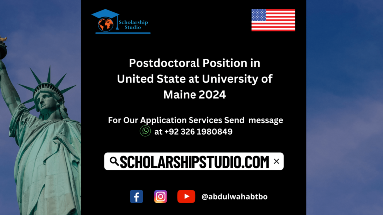 Postdoctoral Position in United State at University of Maine 2024