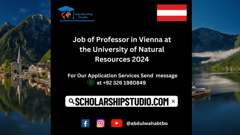 Job of Professor in Vienna at the University of Natural Resources 2024