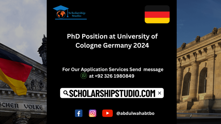 PhD Position at University of Cologne Germany 2024