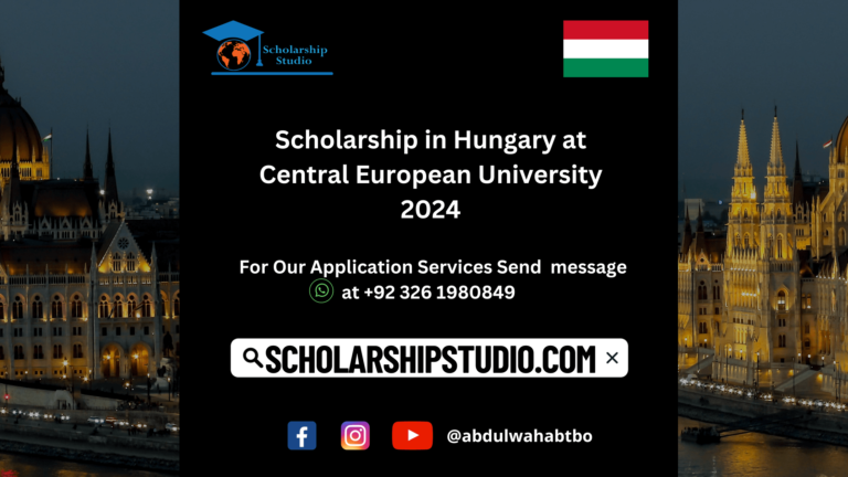 Scholarship in Hungary at Central European University 2024