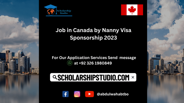 Job in Canada by Nanny Visa Sponsorship 2023