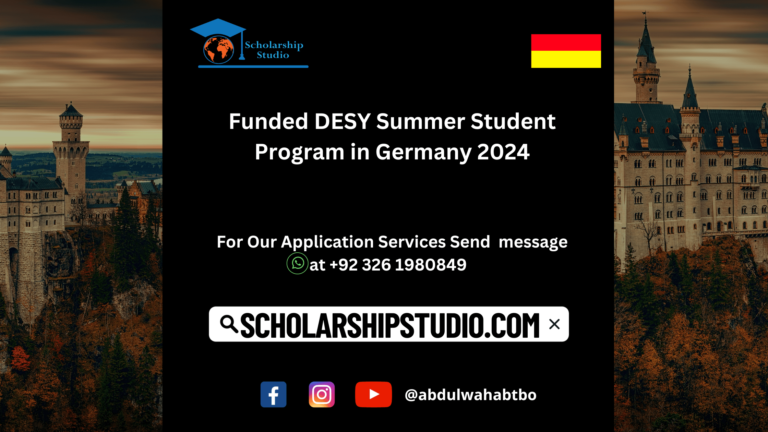 Funded DESY Summer Student Program in Germany 2024