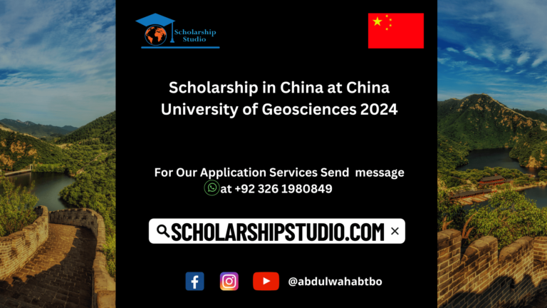 Scholarship in China at China University of Geosciences 2024