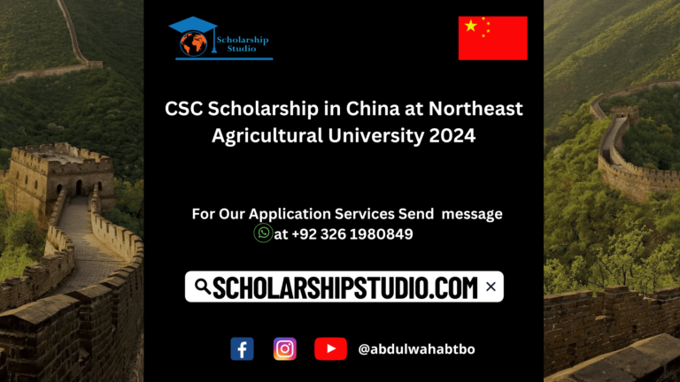 CSC Scholarship in China at Northeast Agricultural University 2024