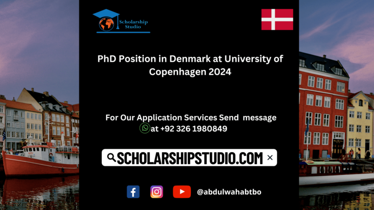 PhD Position in Denmark at University of Copenhagen 2024